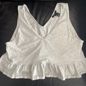 v-neck tank top top with ruffle bottom from forever21